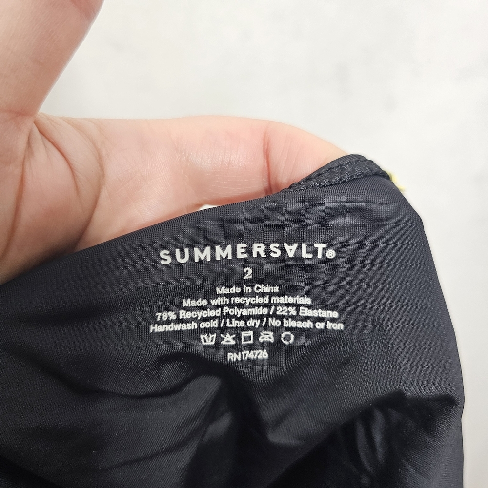 Summersalt Color Blocked Deep Dive Open Back Swim… - image 3